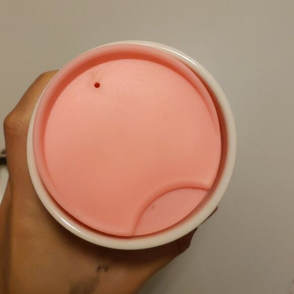 STARBUCKS floral blue and pink ceramic pink lid cup hot drink 12oz - Picture 4 of 7